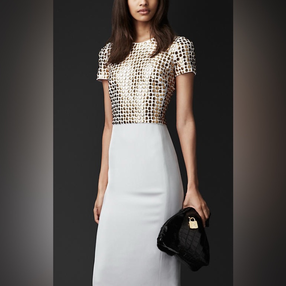 Runway Burberry Prorsum White Studded Dress - Picture 5 of 5